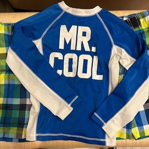 EUC Gymboree boys swim shirt & 2 coordinating swim trunks; Med (7/8)